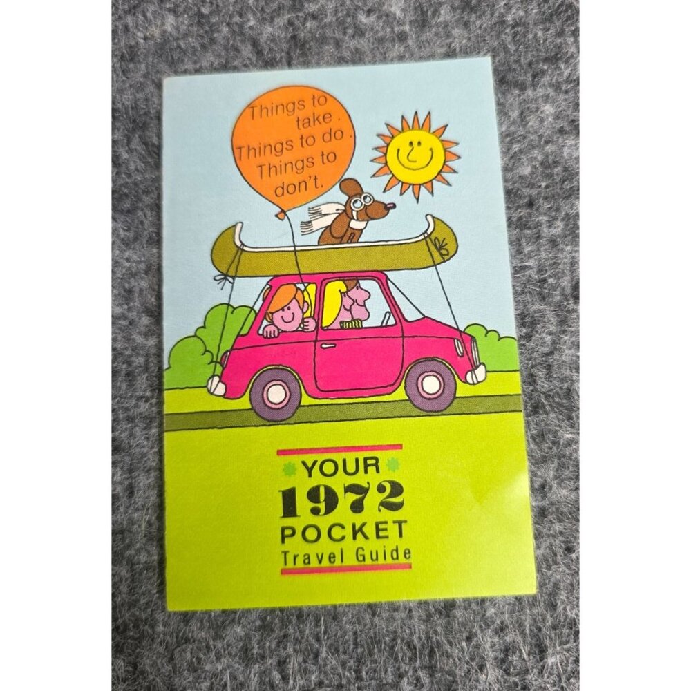 Your 1972 Pocket Travel Guide Things To Do & Take Loan Tips Brochure USA